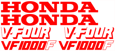 Honda VF1000F2 Decal Set 1985