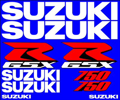 Suzuki 750 GSXR 2001 Decal Set