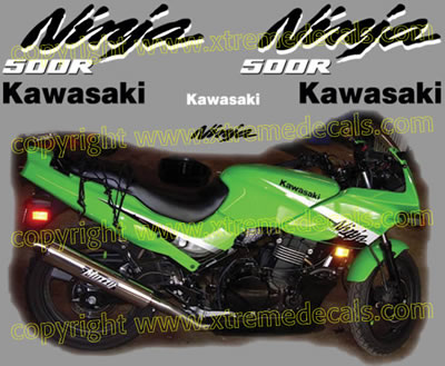 Kawasaki Ninja 500 R Decal set 2006 Model