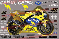 Yamaha R1 and R6  2006 Camel Race Decal Set