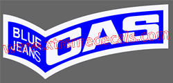 Blue Jeans Gas Decal two colour