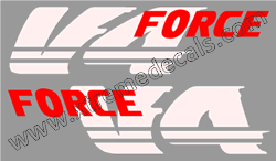 A pair of Honda V4 Force Decals