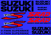 Suzuki TL1000S 3 Colour Decal Set