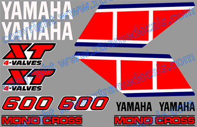 Yamaha XT600 1984 Decal Set