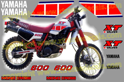 Yamaha XT600 1986 Decal Set