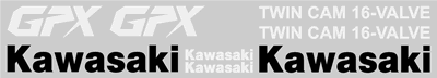 Kawasaki GPX 750 1988 Model Decal Set
