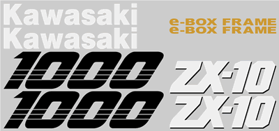 Kawasaki ZX-10 Full decal set 1991 Model