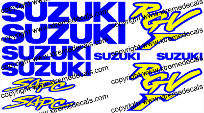 Suzuki  RGV 250 Decal Set 1992 Style