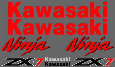 Kawasaki ZX-7 1993 Decal Set