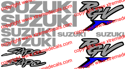 Suzuki RGV 250 Decal Set 1996 Style