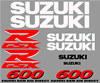 Suzuki GSXR 600 1997 Model Decal Set