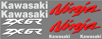 Kawasaki ZX-6R Ninja Decal Set 1998 Style