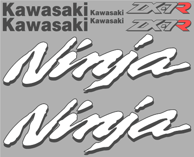 Kawasaki ZX-7R Ninja Decal Set 1998 Style