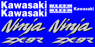 Kawasaki ZX-9R Full Decal Set 2001 Style