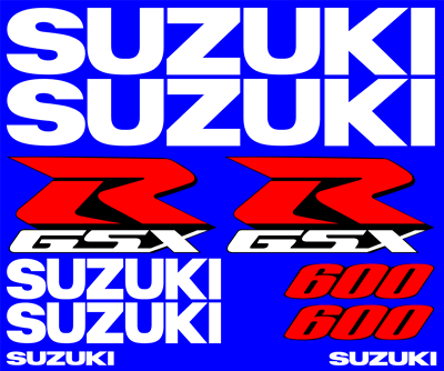 Suzuki 600 GSXR 2001 Decal Set