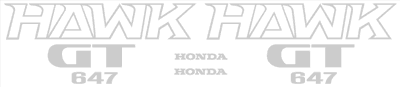 Honda Hawk Decal Set 1989 -to 1997