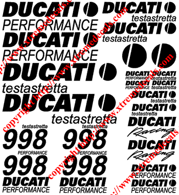 998 Ducati testastretta 24 Decal Set