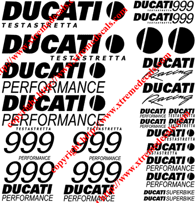 Ducati 999 Testastretta Decal Set