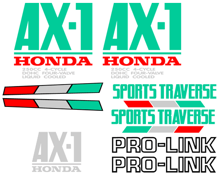 Honda AX-1 250 1991 Decal Set