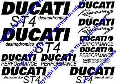 Ducati ST4 Desmodromico Decal Set