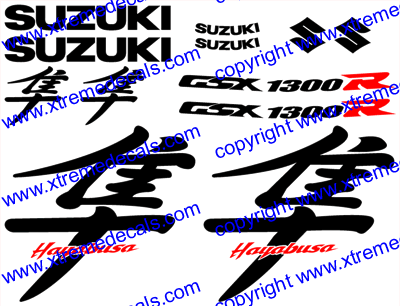 Suzuki Hayabusa Decal kit New Style Two Colour
