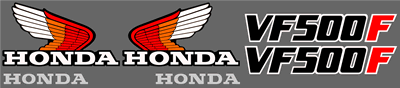 Honda VF 500F Full Decal Set style1