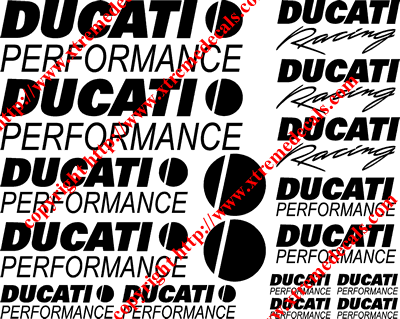 Ducati Performance 17 Decal Set