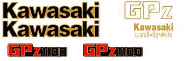 Conjunto de decoración Decals Kawasaki GPZ 1100 ut decoración especial unitrak