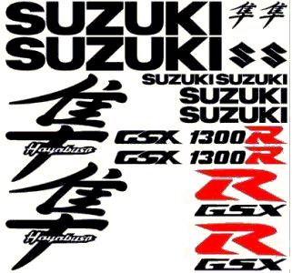 Suzuki Hayabusa 1300  16 Decal Set