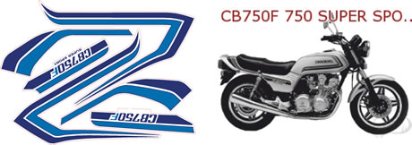 Honda CB 750F Supersport Decals and Graphics 1981 Model