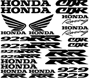 Honda 929 RR - 24 Decal Set