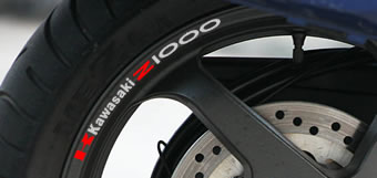 Kawasaki Z1000 Rim Decal set