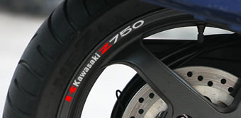 Kawasaki Z750 Rim Decal set