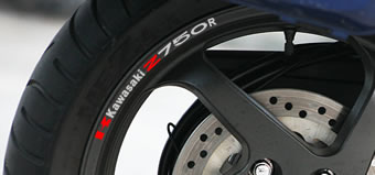 Kawasaki Z750R Rim Decal set