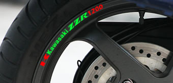 Kawasaki ZZR 1200 Rim Decal set