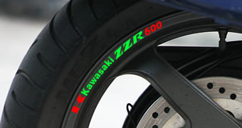 Kawasaki ZZR 600 Rim Decal set