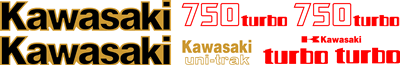 Kawasaki 750 Turbo Full Decal Set
