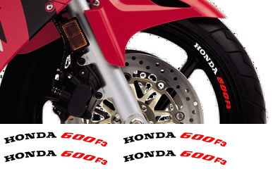 Rim Decal set Honda  600F3 2 Colour