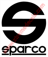 Sparko text and logo decal