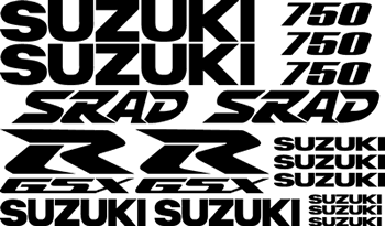 Suzuki 750 GSXR 17 Decal Set