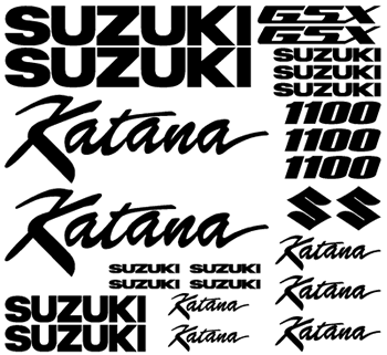 Suzuki Katana 1100 GSX 25 Decal Set