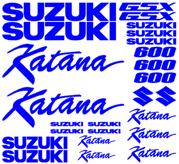 Suzuki Katana 600 GSX 25 Decal Set 