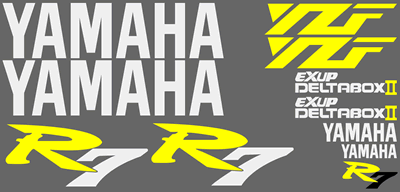 Yamaha R7 3 Colour Decal Set Yellow White Black