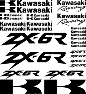 Kawasaki ZX-6R 28 Decal Set